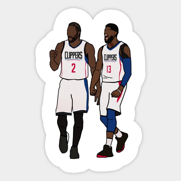 Kawhi Leonard x Paul George NBA LA Clippers Sticker by xavierjfong